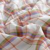 Muji-Style Breathable White Grid Summer Quilt