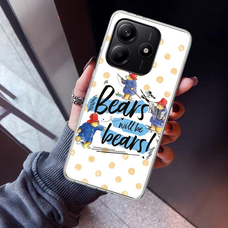 Cute P-PaddingtonS Bear Phone Case For Xiaomi Redmi Note 10 11 12 13 14 15 Pro Plus 11S 12S 14S 11T 11E 10S Soft TPU Back Cover