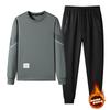 2025 Autumn Men's Casual Sports Hoodie Set: Middle-Aged & Young Round Neck Loose Fit