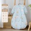 Baby U-Shaped Silk Sleep Bag Fall Winter Quilted All-In-One Detachable Half Sleeve Anti-Kick Blanket Newborns