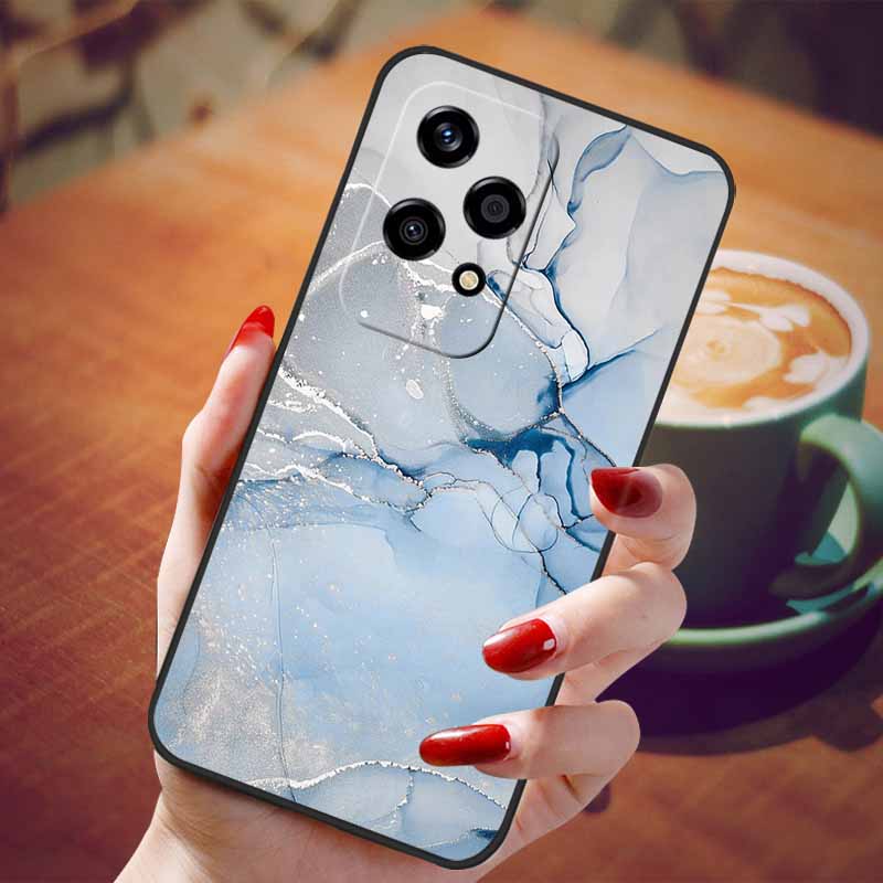 For Honor 200 Lite Case Soft Silicone Fashion Marble TPU Phone Cases for Honor200 Lite 200Lite Cover Capa 6.7'' Shockproof Shell