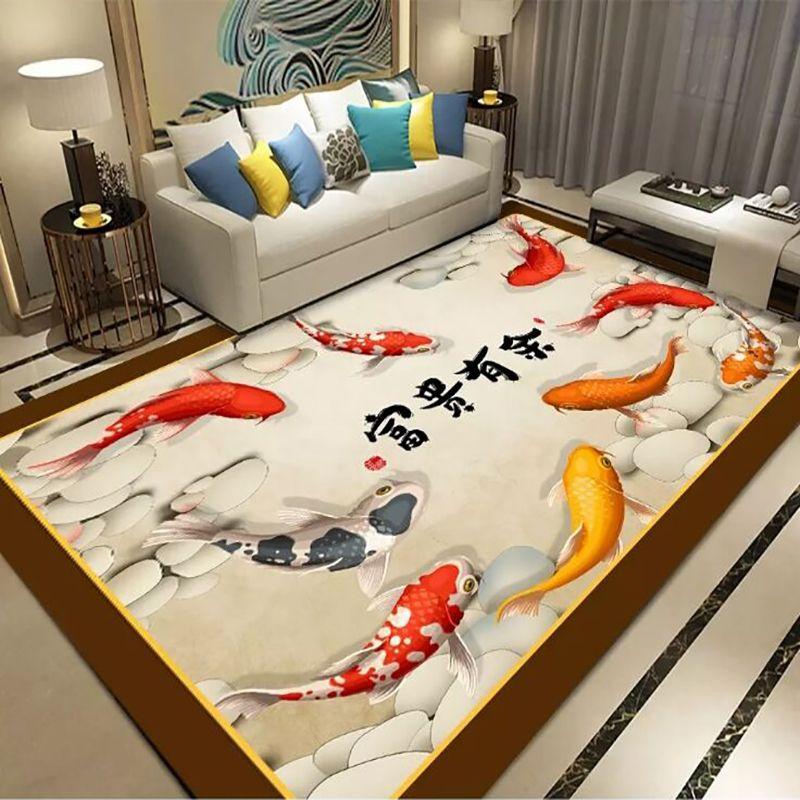 New Chinese Carpet Living Room Chinese Style Household Anti-Skid Bedroom Bedside Study Floor Mat Tea Table Blanket
