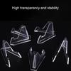12PCS Mini Acrylic Display Stands Transparent Coin Display Easel For Home Shop Exhibitions