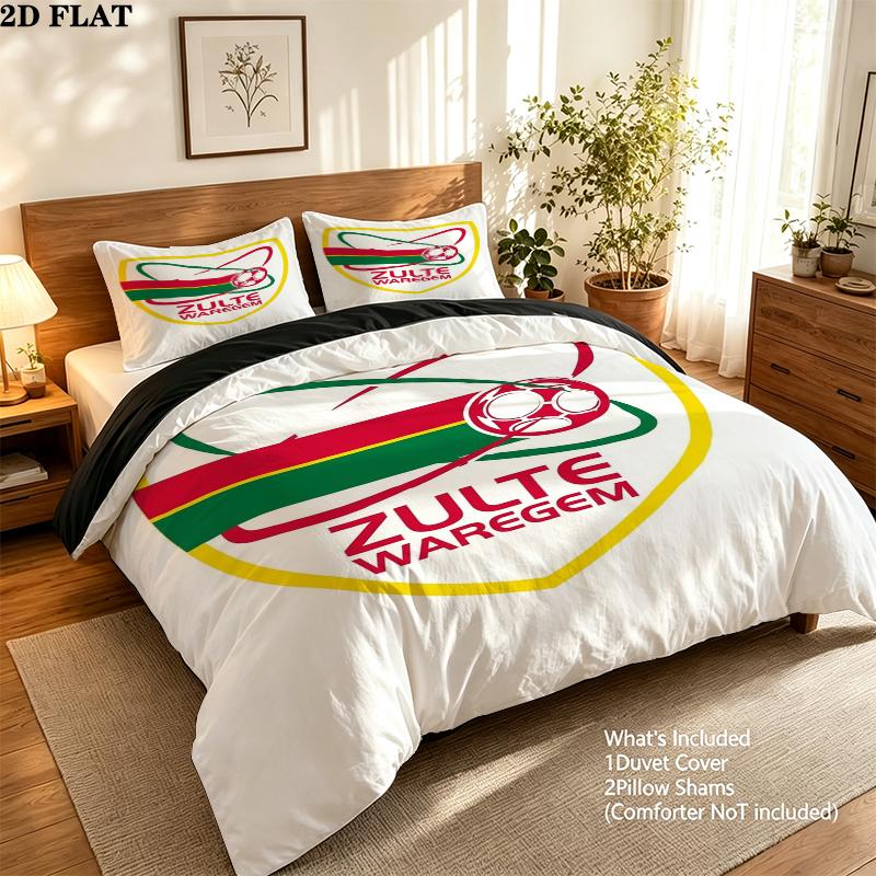 Sv Zulte Waregem Pattern Bedding uilt Set uilt Cover Pillowcase Home Decoration Birthday Gift (1 * duvet cover + 2 * pillowcase without core)