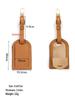 Creative Airplane Luggage Tag - Genuine Leather Pendant, Solid Color Design