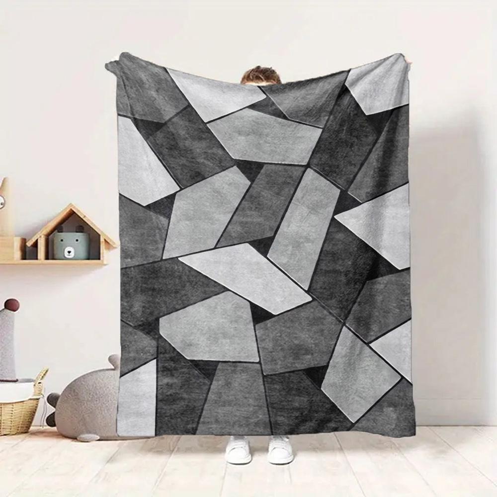 Abstract Geometry Flannel Blanket Throw Blanket Soft Warm Sofa Bed Camping Car home Decor Unique Christmas Gift C9302335