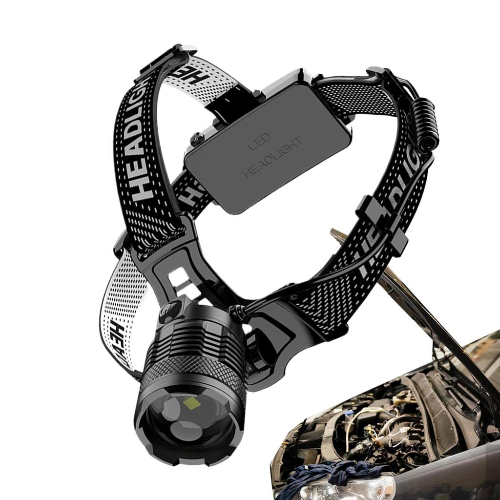 Rechargeable Headlamp Motion Sensor Waterproof Flashlight 15000 Lumen 3 Modes Adjustable Focus Headlamps For Adults Camping
