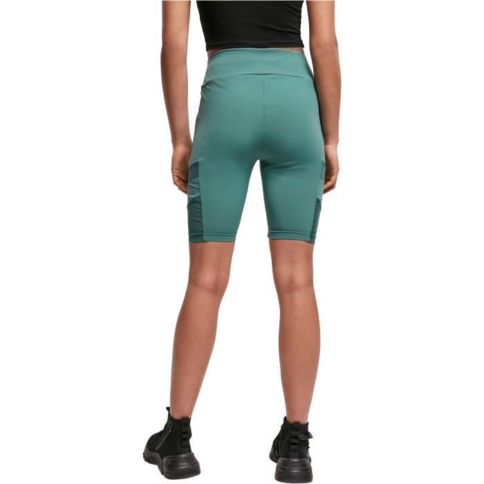 Short de cyclisme athlétique pour femme - Urban Classics - Tech Mesh - Taille haute - Vert