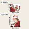 3D Simulation of A Funny Christmas Santa Claus on The Glass Window, with Decorative Stickers for Beautifying The Window.