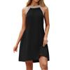 Women's Fashion Sleeveless Lace Colorblocking Solid Color A-Line Dresses
