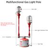 Lixada Outdoor Camping Gas Light Extension Pole Aluminum Alloy Extension Rod for Outdoor Camping