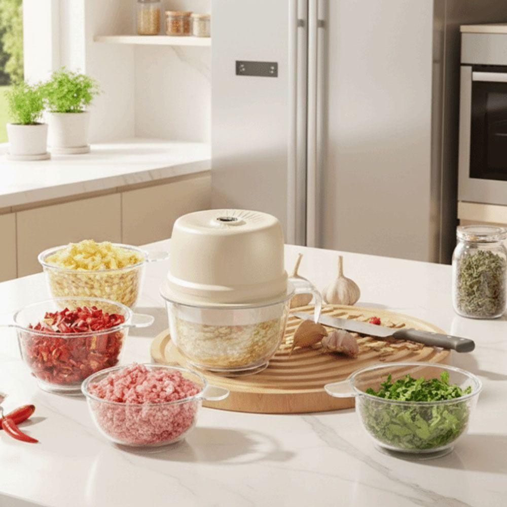 Wireless Electric Grinder Garlic Masher Portable Rechargeable Mini Food Processor Efficient One-Button Operation Meat Grinder