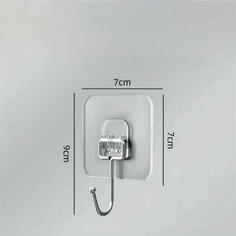 10Pcs Strong Self Adhesive Hooks Punch-free Door Wall Hangers Hook for Kitchen Bathroom Home Towel Bags Storage Hanging Holder