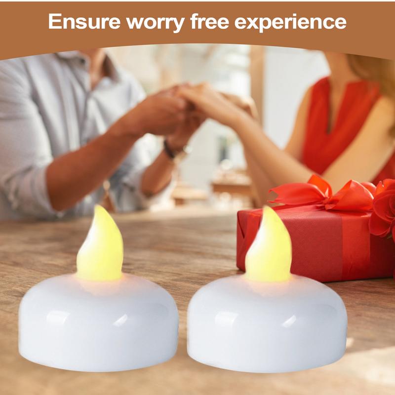 Flameless Floating Candles Small Floating Candles LED Lights 12 Pieces Water Activated Flickering Waterproof Tea Lights Table
