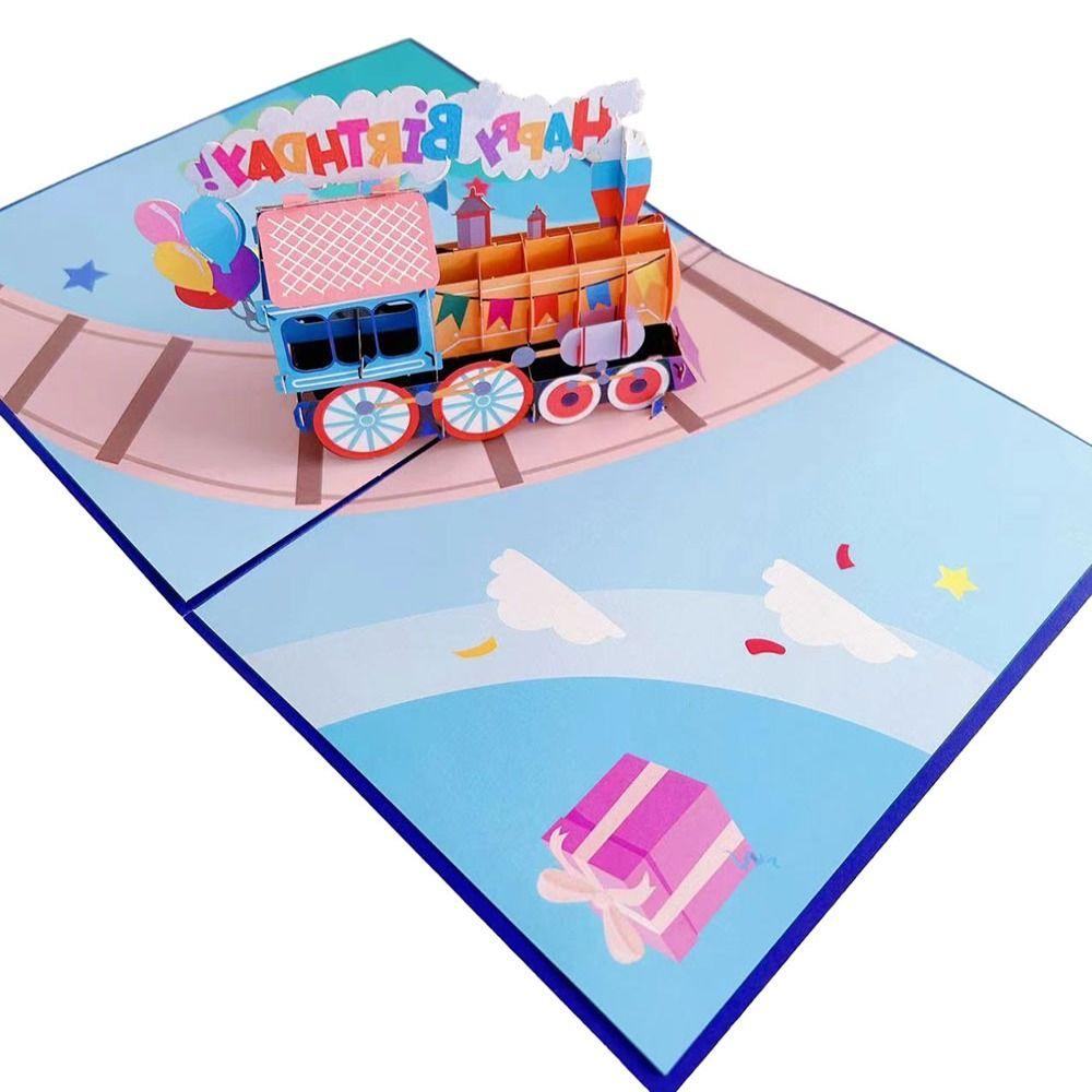 

Паперова листівка до дня народження 15*20 см 3D паперові подарункові листівки Паперовий торт ручної роботи Вітальні листівки День народження style 3