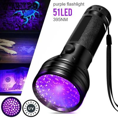 Luz UV de Caminhada para Detecção de Notas Bancárias Alongamento de Unhas Anti-Contrafação 51LED 395nm Lanterna Detecção de Agente Fluorescente Lâmpada Ultravioleta