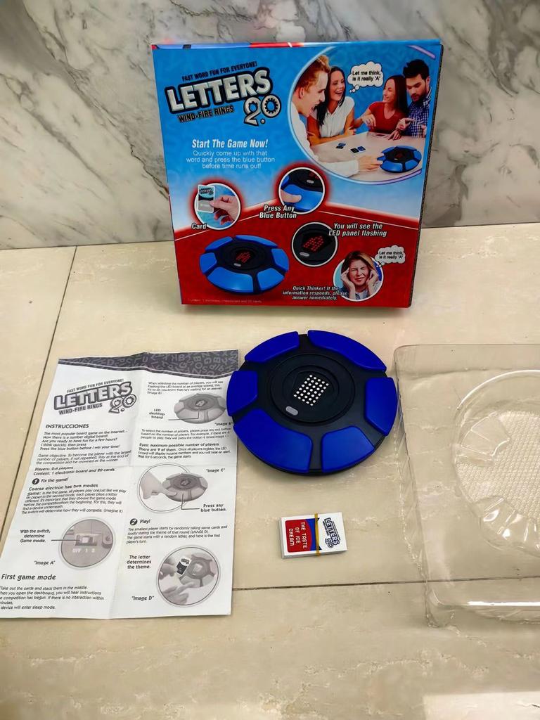 New Basta Spanish Tapple Word Game - English Tapple Games Version Quick Thinking Letter Pressing Board Game-Christmas Halloween