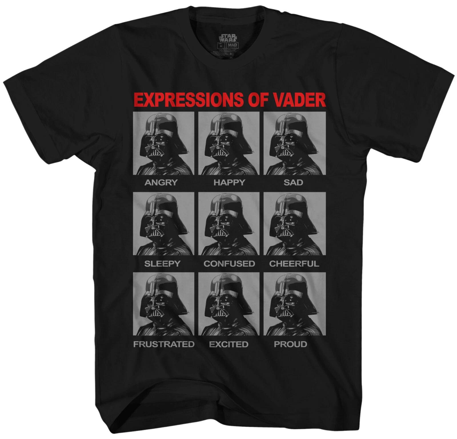 Star Wars Darth Vader Expressions Youth Boys Black T-shirt New M