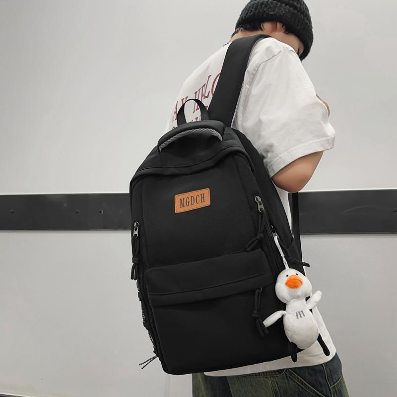 Student Schoolbag Women's Solid Color Backpack Men Large Capacity Middle School Students Third To Sixth Grade Backpack