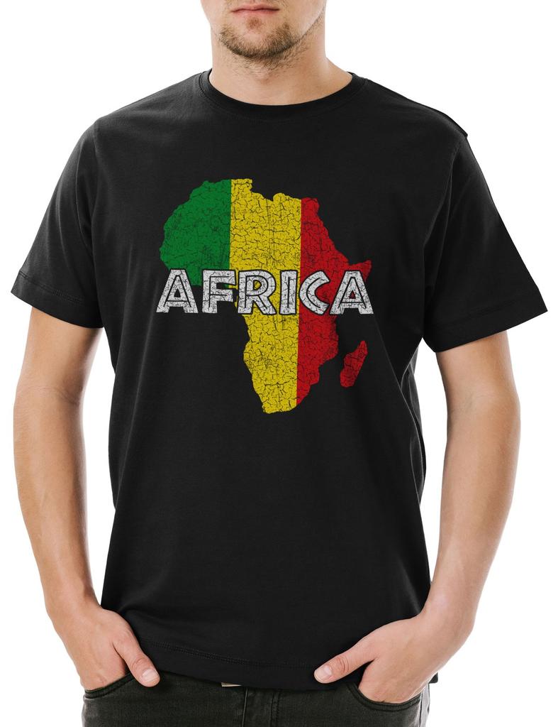 Reggae Africa Herren T-Shirt Mens Womens Tees Top Zion Music Jah Babylon Musik Rastafari Bob Reggae