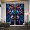 2pcs Boho Dreamcatcher Curtains - Colorful Butterfly & Cosmic Design   Rod Pocket Window Treatment for Bedroom   Living Room   Kitc