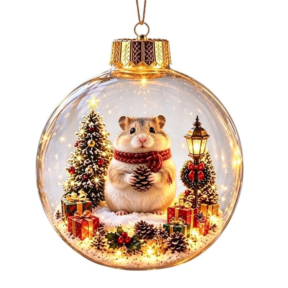 Transparent Christmas Ball Ornament Lightweight Holiday Tree Decor Family Dinner