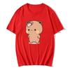 Couple Bubu Is Throwing Flip-flops At Dudu T-shirt Funny Valentines Day Clothes Cute Panda Bear Bubu Dudu Tops Y2k Cotton Tshirt