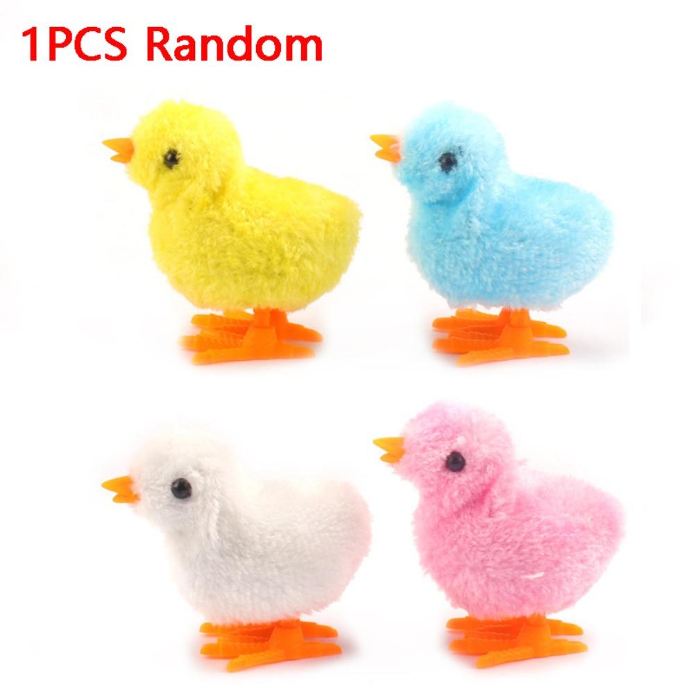 Cute Plastic Easter Running Chick Yellow Blue White Pink Jumping Animals Simulation