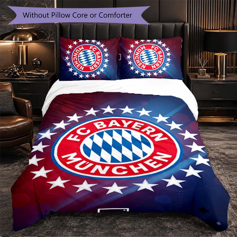 Biancheria da letto a tema Bayern Monaco Set 3 Pezzi Copripiumino Biancheria da letto decorativa per stanza di adolescenti Decorazione per la casa