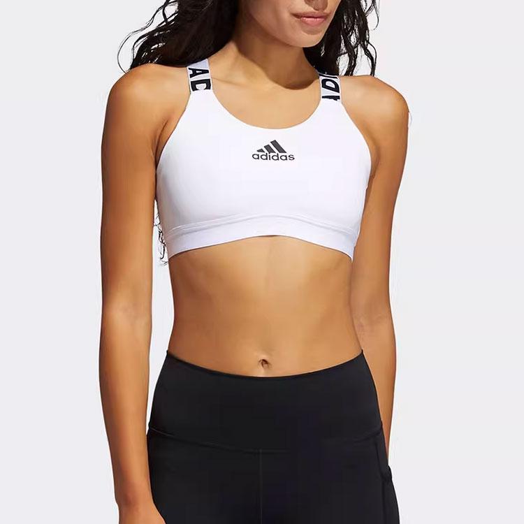 adidas Logo Print Medium Intensity Quick Dry Fitness Sports Underwear Women Underwear White H56337