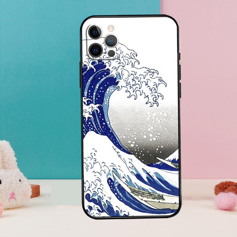 

The Great Wave off Kanagawa Phone Case For iPhone 17 Air 16 15 13 12 11 14 Pro Max 12 13 mini 15 16 Plus 16e Cover Coque iPhone 16 Plus