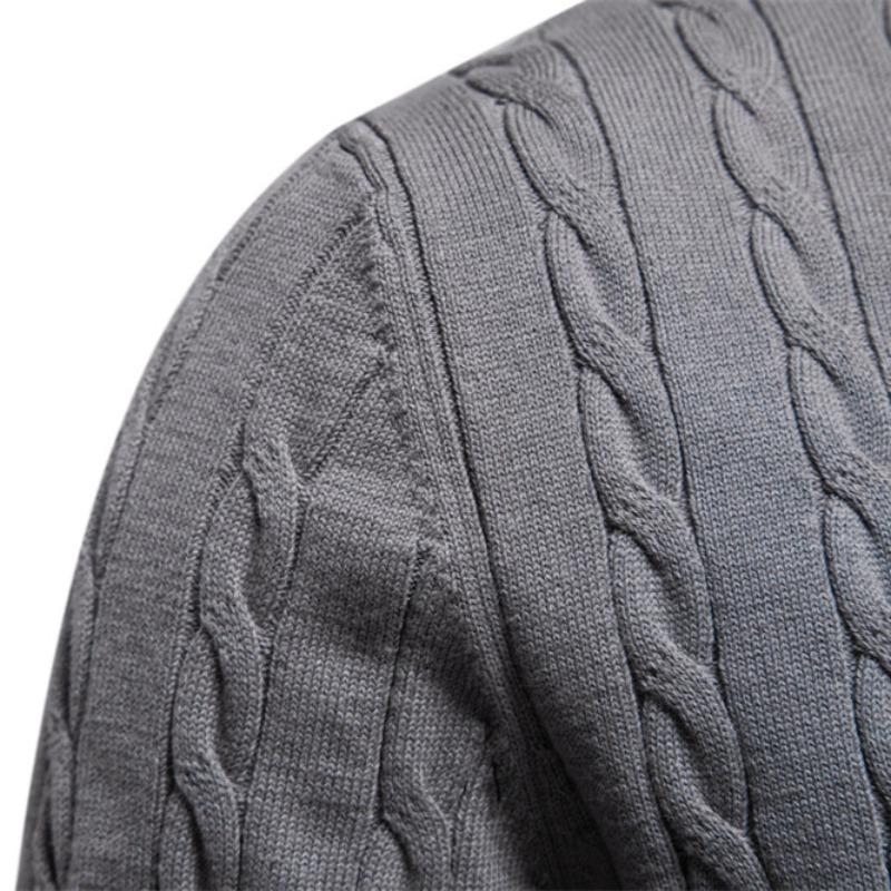 Autumn and Winter New Men's Sweater Set Deer Embroidery Solid Color Sweater Men