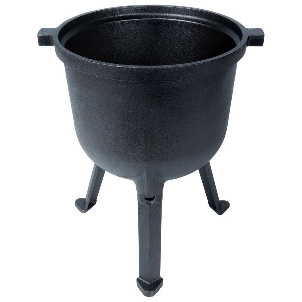 Emailierter Gusseisenkessel auf Füßen mit Deckel CAST LINE 8 l