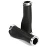 Beatus Ergonomic Handlebar Grips for Mountain Bikes, Left and Right Set, Rubber Grips, Type A (Silver)