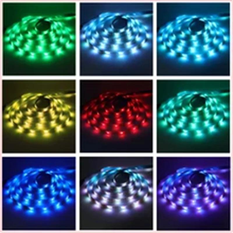 5050 RGB LED Strip Light USB 5V Smart Bluetooth Control IR Remote Flexible Led Tape 30/60 LEDs/M Colorful Ribbon Room Decor