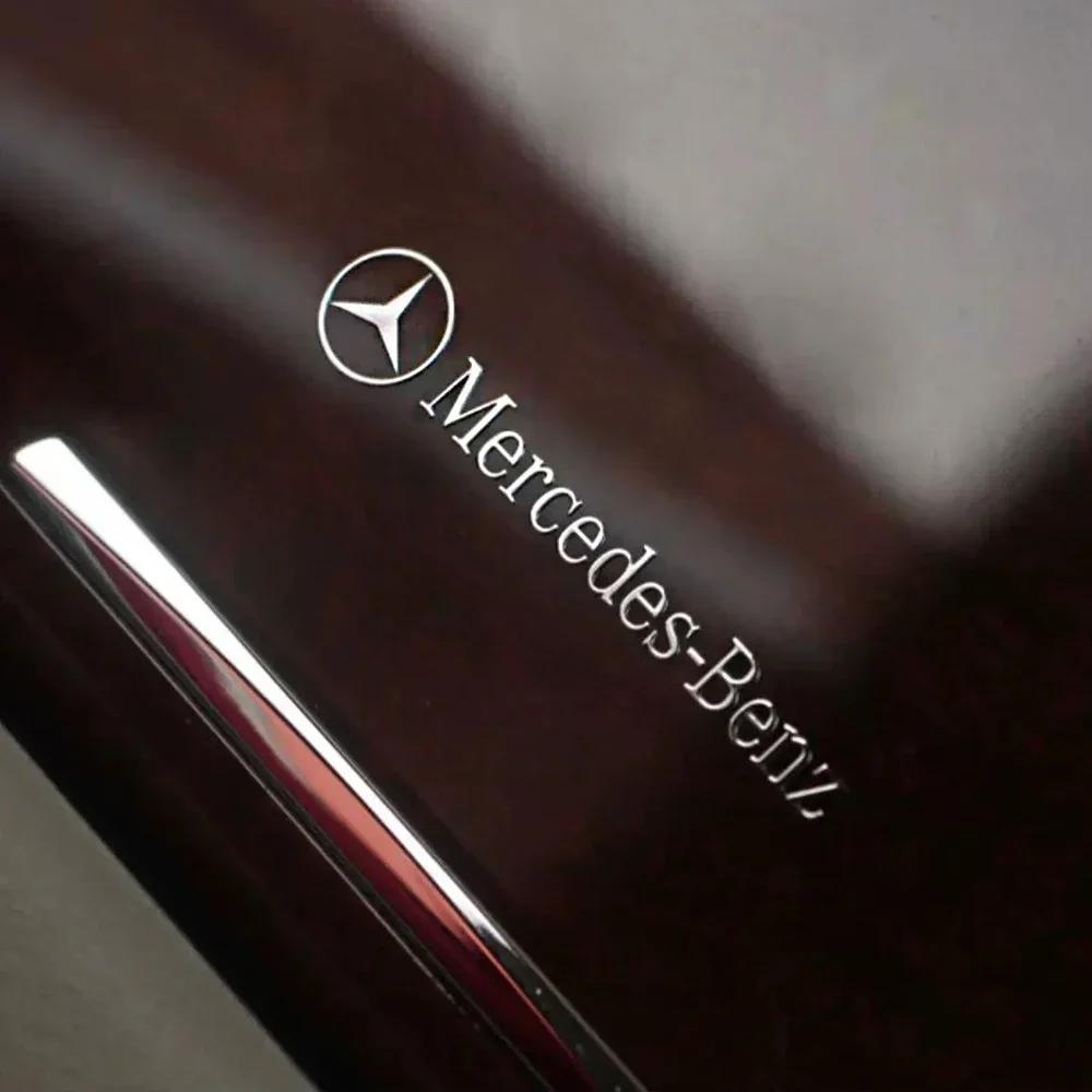 3D Metal Emblem Auto Decor Decals Car Window Wiper Stickers For Mercedes Benz AMG W212 W204 W211W168 W213 W205 W210 W124