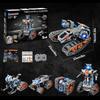 5-in-1 Building Toys with LED Light, APP & Remote Controll Building Block Set, 604 PCS RC Tech Rechargeable Tank Robot Sleigh Tracked Racer Toy, Gift