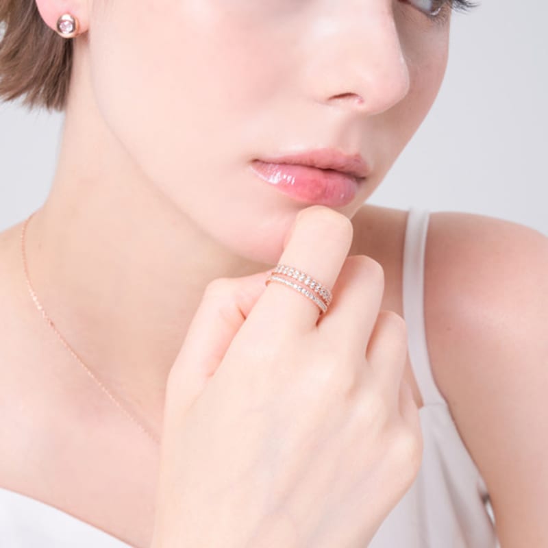 ELLE Jewelry Bold Two-Line Open Ring ELBRWR148