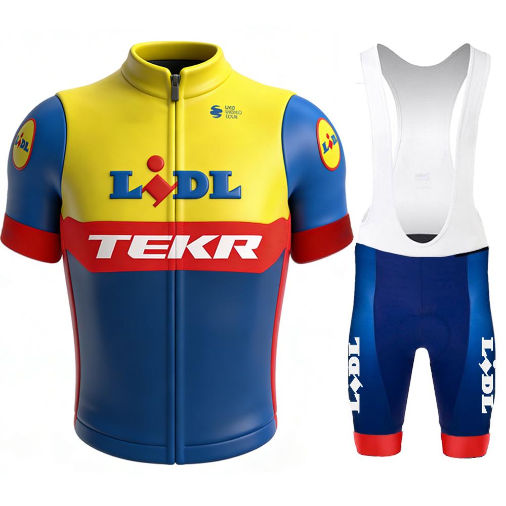Abbigliamento Mtb da Uomo Maglie da Ciclismo TEKR Camicetta Vestiti Giacca da Uomo Set da Uomo Pantaloncini Attrezzatura Maglia Professionale Pantaloni Uniforme Gel