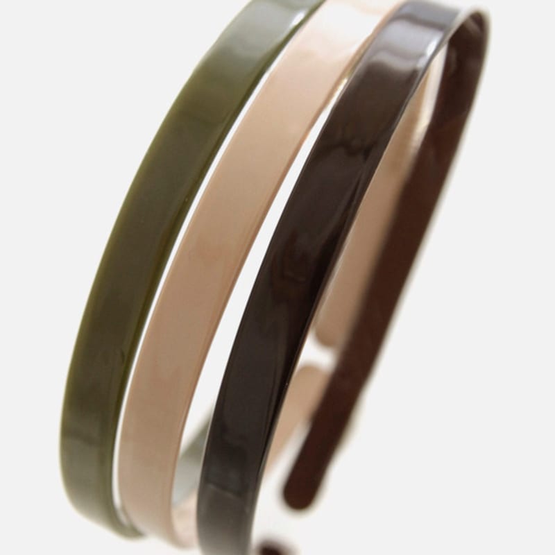 

J.Lauren Одноцветная базовая повязка для волос H01344 Khaki