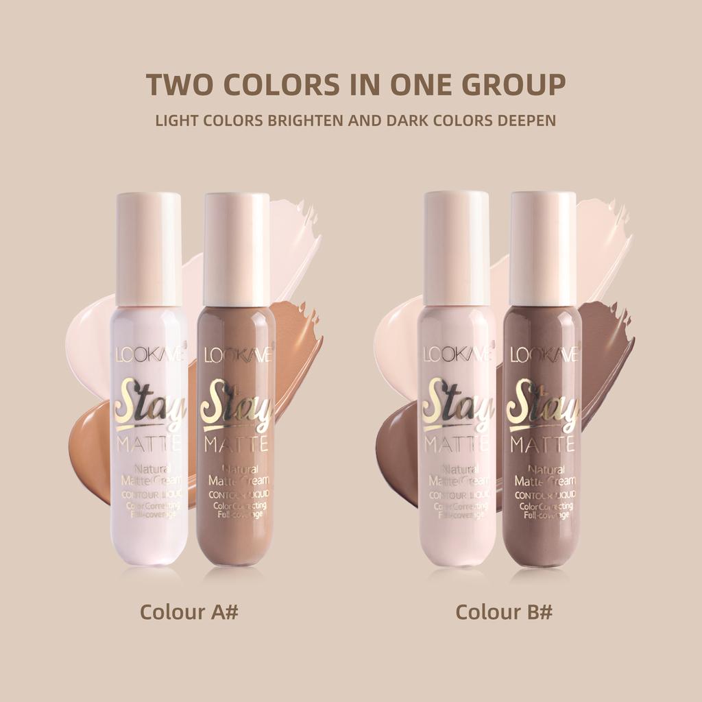2pcs Set Acne Marks Concealer Cover Up Spots Face Brighten Contour Shadow Makeup Liquid Concealer