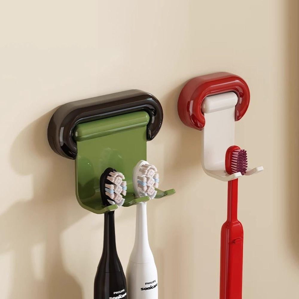 3Pcs Antique Style Magnetic Toothbrush Holder Wall Mounted Toothpaste Organizer  Mirror Cabinet