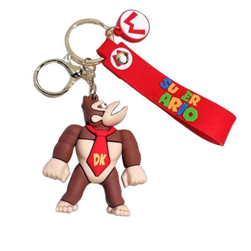Cute Super Mario Keychain For Car And Bag Decorations Soft Pvc Material