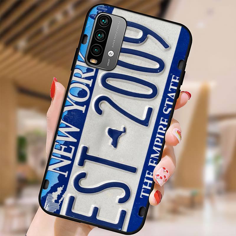 

Luxury New York Plate Number Phone Case For Xiaomi9 10 11PRO LITE Redmi NOTE7 8 9 10A PRO K40 Poco3 Shell redminote115G