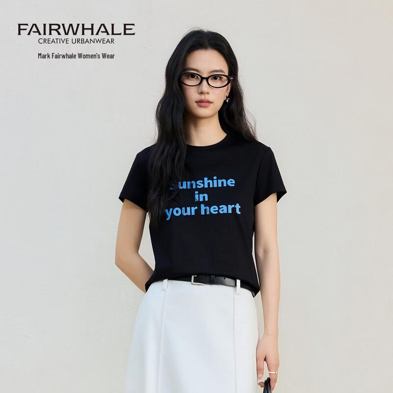 Mark Fairwhale Women s Letter Print Short Sleeve T-shirt L