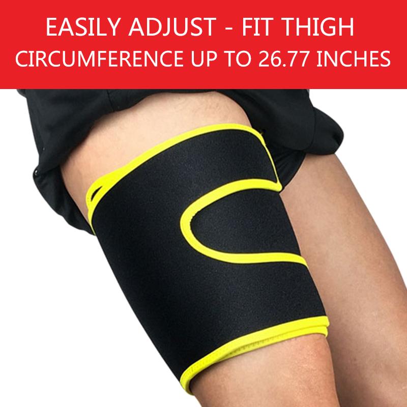 Tcare Adjustable Thigh Brace Support Quadriceps Thigh Wraps Unisex Breathable Non-Slip Compression Sleeve