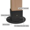 Set of 6 Powder Coated Steel Post Base Anchors for Fence Railings Privacy Panel Gazebos Pergolas and Mailbox Support
