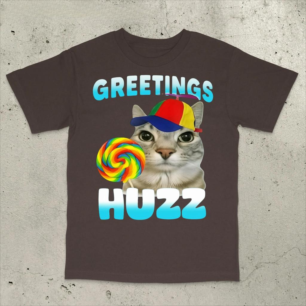 Pozdravy Huzz Tričko Vtipné Kočičí Tričko Kočičí Meme Tričko Hloupé Meme Tričko Stupidní Meme Tričko Prokleté Kočičí Tričko Meme Tričko generace Z Cringe