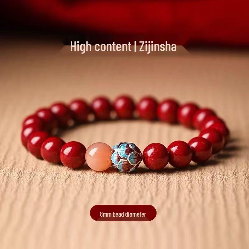 Purple Gold Sandstone Lotus Transfer Bracelet