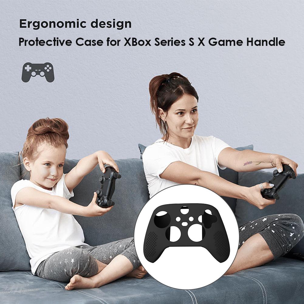 

Силиконовый чехол для контроллера для Xbox Series XS, защитный чехол (черный)